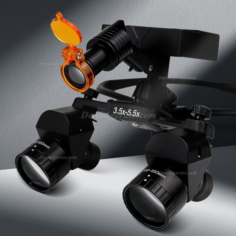 WJ YWJ-MG11 3.0X-5.0X Dental Flip-up Ergonomic Lupenbrille (Einstellbare Vergr&ouml;&szlig;erung) mit Lupenbrille Licht Zahnarzt
